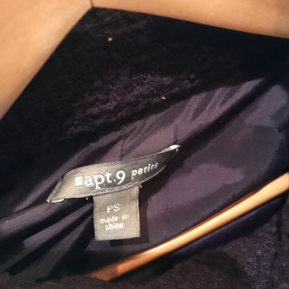 Purple belted cropped jacket - Picture 4 of 4